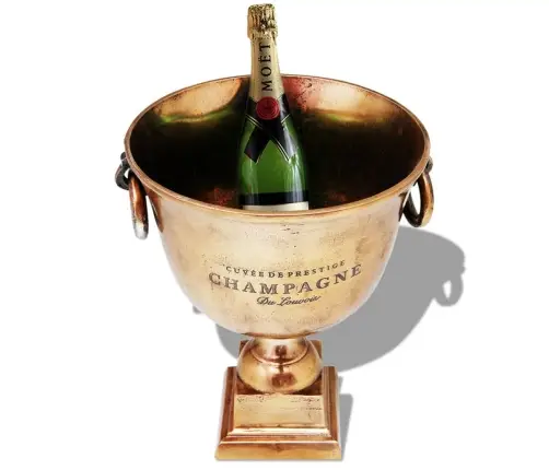 Prizo Taurės Formos Šampano Atšaldymo Indas, Varis, Rudas