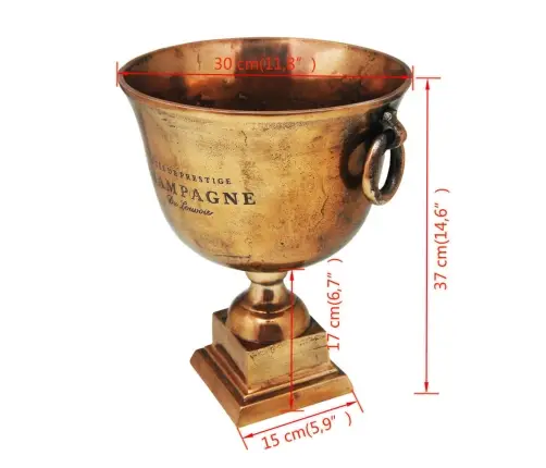 Prizo Taurės Formos Šampano Atšaldymo Indas, Varis, Rudas