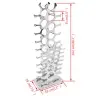 Alumīnija Vīna Plaukts 27 Pudelēm, Sudraba Vidaxl