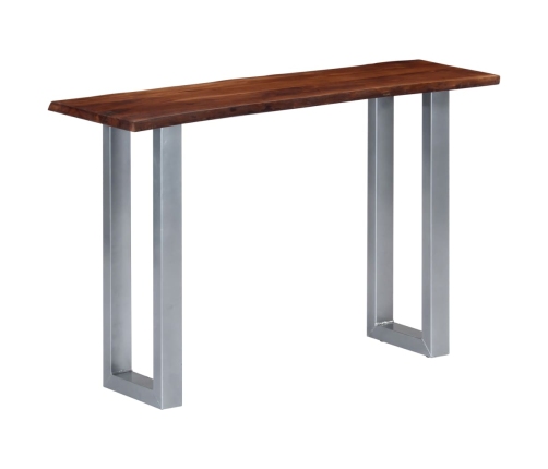 Konsoles Galdiņš, 115X35X76 Cm, Akācijas Masīvkoks Un Dzelzs Vidaxl