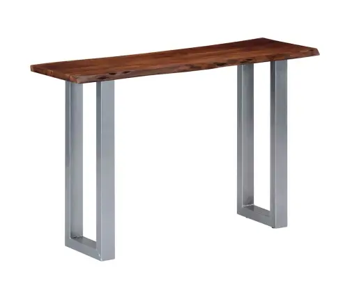 Konsoles Galdiņš, 115X35X76 Cm, Akācijas Masīvkoks Un Dzelzs Vidaxl