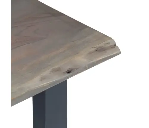 Konsoles Galdiņš, 115X35X76 Cm, Akācijas Koks Un Dzelzs, Pelēks Vidaxl