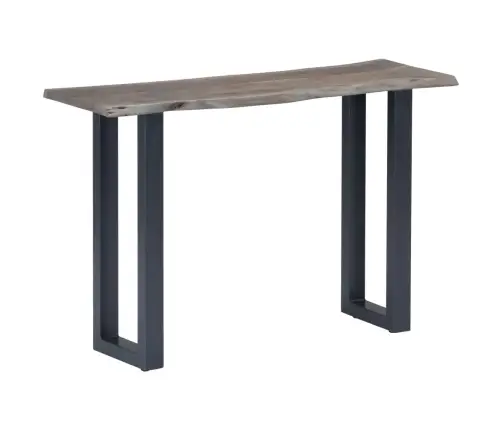 Konsoles Galdiņš, 115X35X76 Cm, Akācijas Koks Un Dzelzs, Pelēks Vidaxl