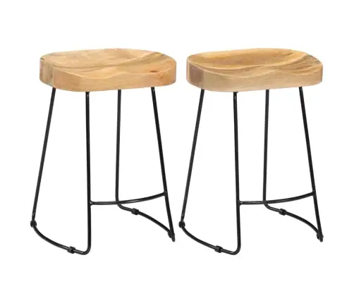 Gavin Bāra Krēsli, 2 Gab., Mango Masīvkoks Vidaxl