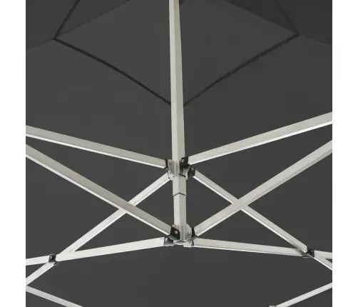 Saliekama Nojume Ar Sienām, 3X3M, Alumīnijs, Antracītpelēka Vidaxl