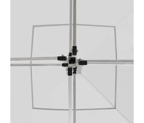 Saliekama Nojume Ar Sānu Sienām, 3X3 M, Alumīnijs, Balta Vidaxl