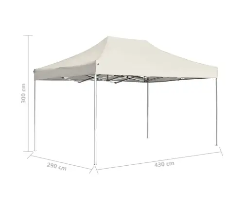 Kokkupandav Peotelk, Alumiinium, 4,5 X 3 M, Kreemjas