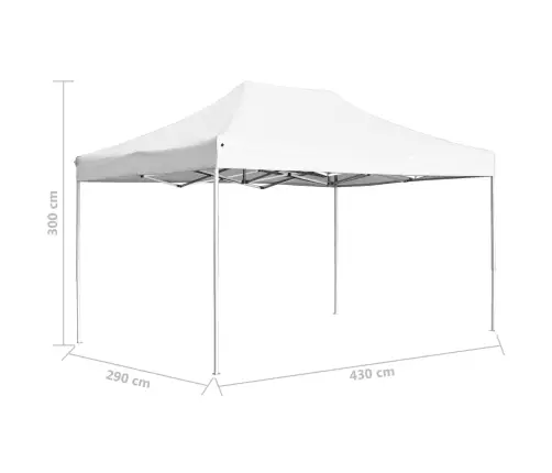 Profesionali Išskleidžiama Proginė Palapinė, 4,5X3M, Balta
