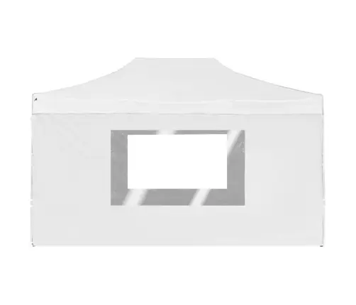 Saliekama Nojume Ar Sānu Sienām, 4,5X3 M, Alumīnijs, Balta Vidaxl