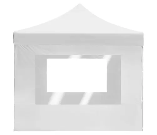 Saliekama Nojume Ar Sānu Sienām, 4,5X3 M, Alumīnijs, Balta Vidaxl