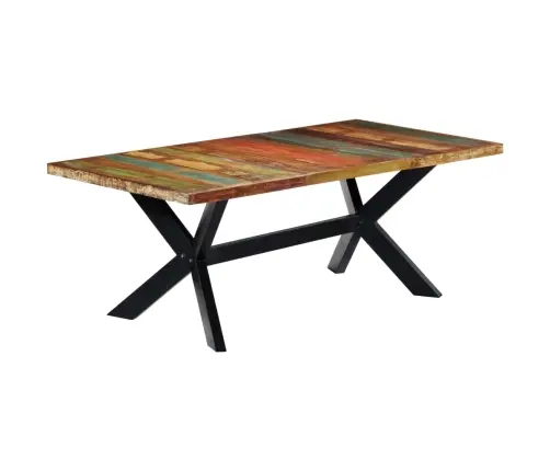 Söögilaud, 200 X 100 X 75 cm Toekas Taaskasutatud Puit