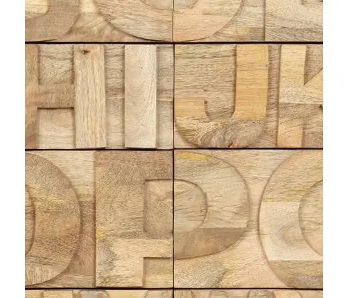 Skapis Ar Alfabētu, 6 Atvilktnes, 120X35X79 Cm, Mango Masīvkoks Vidaxl