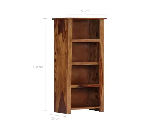 Grāmatplaukts, 50X30X100 Cm, Masīvkoks Vidaxl