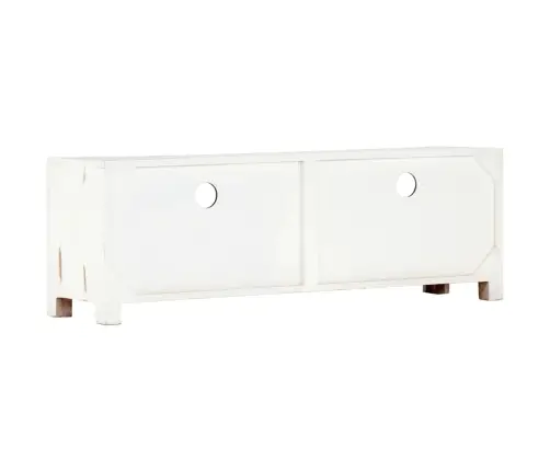 Telerikapp, Valge, 120 X 30 X 40 cm Toekast Akaatsiapuidust