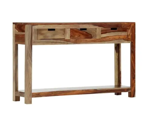 Konsoles Galdiņš Ar 3 Atvilktnēm, 120X30X75 Cm, Masīvs Rožkoks Vidaxl