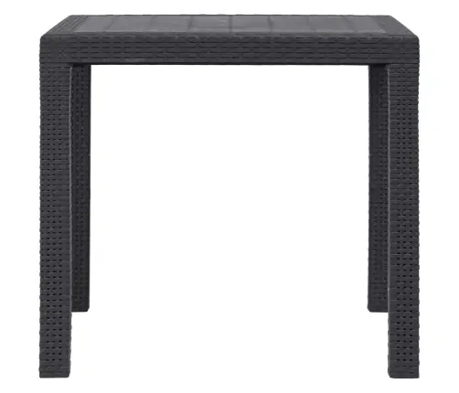 Dārza Galds, Brūns, 79X79X72 Cm, Plastmasa, Rotangpalmas Raksts Vidaxl