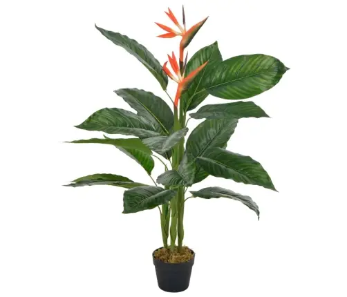 Kunsttaim Strelitsia Potiga, Punane, 100 Cm