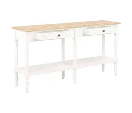 Galds Ar Atvilktni Balts Koka Vidaxl