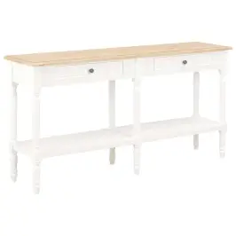 Galds Ar Atvilktni Balts Koka Vidaxl