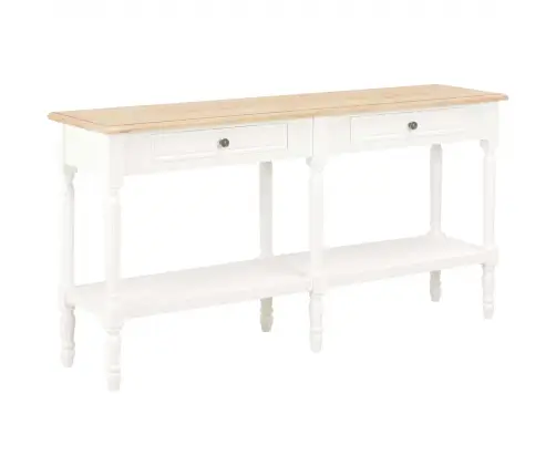 Galds Ar Atvilktni Balts Koka Vidaxl