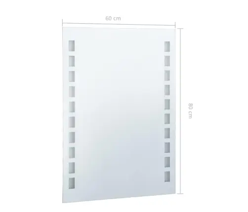 Vannasistabas Sienas Spogulis Ar Led Apgaismojumu, 60X80 Cm Vidaxl