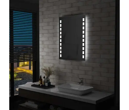 Vannasistabas Sienas Spogulis Ar Led Apgaismojumu, 60X80 Cm Vidaxl