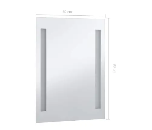 Vannasistabas Sienas Spogulis Ar Led Apgaismojumu, 60X80 Cm Vidaxl