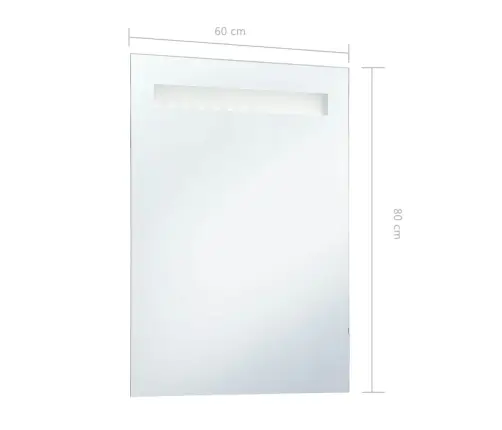 Vannasistabas Sienas Spogulis Ar Led Apgaismojumu, 60X80 Cm Vidaxl
