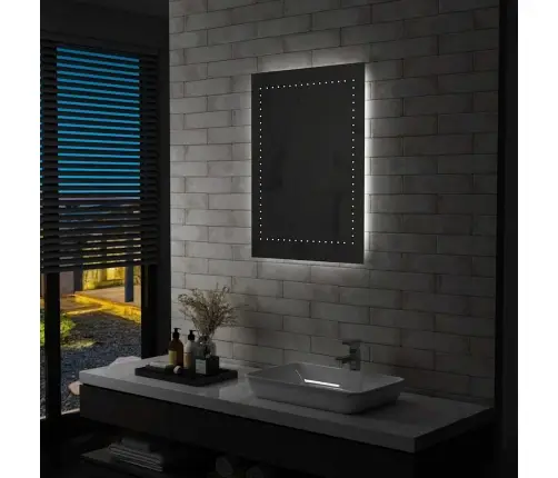 Sieninis Vonios Kambario Veidrodis Su Led, 60X80Cm