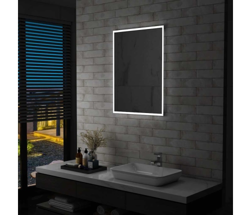 Vannasistabas Sienas Spogulis Ar Led Apgaismojumu, 60X80 Cm Vidaxl