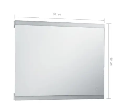 Vannasistabas Spogulis Ar Led Un Skārienu Sensoru, 80X60 Cm Vidaxl