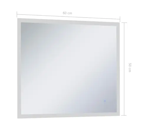 Vannitoa Led-Seinapeegel Puutetundliku Anduriga 60 X 50 Cm