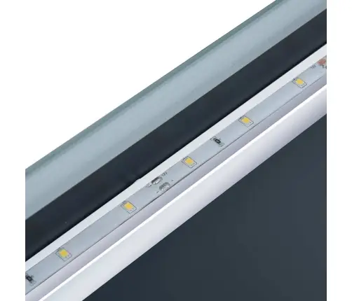 Vannitoa Led-Seinapeegel Puuteanduri Ja Ajanäidikuga 100X60 Cm
