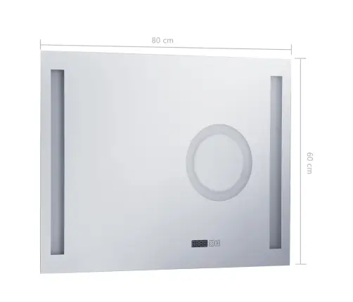 Vannitoa Led-Seinapeegel Puutetundliku Anduriga 80 X 60 Cm