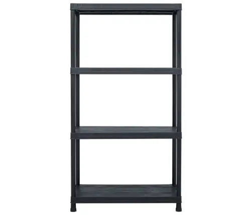 Uzglabāšanas Plaukts, Melns, 100 Kg, 60X30X138 Cm, Plastmasa Vidaxl