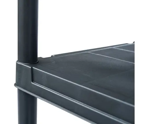 Uzglabāšanas Plaukts, Melns, 100 Kg, 60X30X138 Cm, Plastmasa Vidaxl