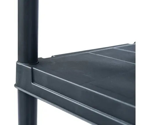 Uzglabāšanas Plaukts, Melns, 125 Kg, 60X30X180 Cm, Plastmasa Vidaxl