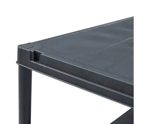 Uzglabāšanas Plaukts, Melns, 125 Kg, 60X30X180 Cm, Plastmasa Vidaxl