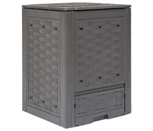 Aiakomposter, Pruun, 60 X 60 X 83 cm 300 L, Plastrotang