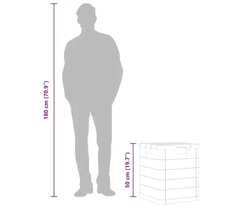 Dārza Uzglabāšanas Kaste, 90 L, Gaiši Pelēka Vidaxl