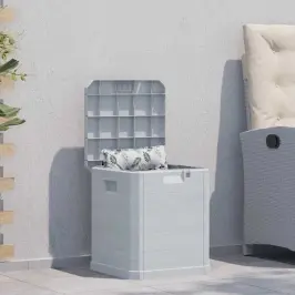 Dārza Uzglabāšanas Kaste, 90 L, Gaiši Pelēka Vidaxl