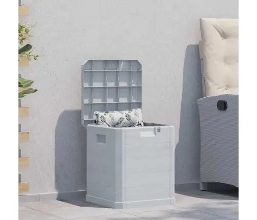 Dārza Uzglabāšanas Kaste, 90 L, Gaiši Pelēka Vidaxl