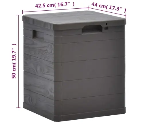Dārza Uzglabāšanas Kaste, 90 L, Brūna Vidaxl