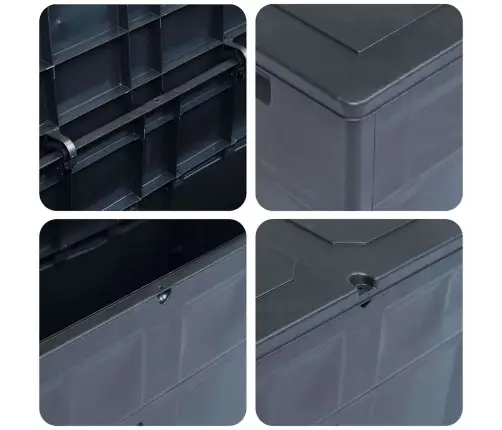 Dārza Uzglabāšanas Kaste, 320 L, Melna Vidaxl