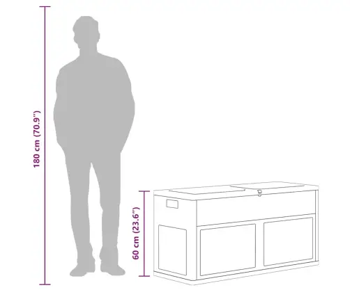 Dārza Uzglabāšanas Kaste, 320 L, Melna Vidaxl