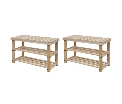 Apavu Plaukti, 2 Gab., Masīvkoks Vidaxl