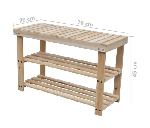 Apavu Plaukti, 2 Gab., Masīvkoks Vidaxl