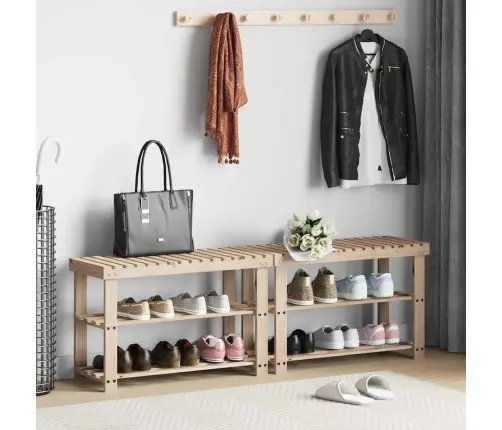 Apavu Plaukti, 2 Gab., Masīvkoks Vidaxl