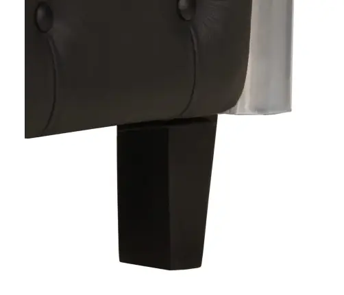 Atpūtas Krēsls, Aviācijas Dizains, Melna Dabīgā Āda Vidaxl