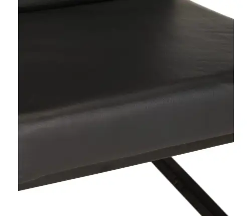 Atpūtas Krēsls, Melna Dabīgā Āda Vidaxl